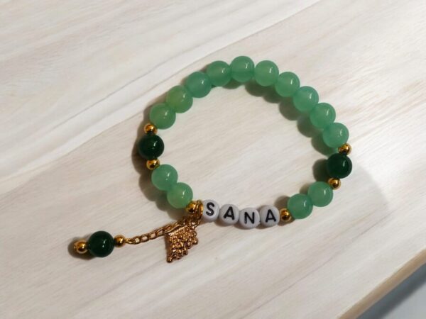 Amazon Green Bracelet with Random Charm, Customizable