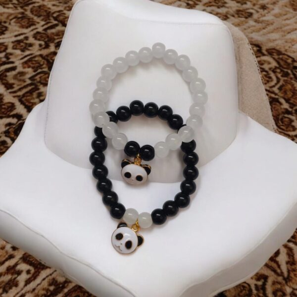 White and Black Panda bracelet set
