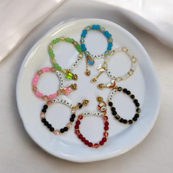 Customize name Bracelet with different colors